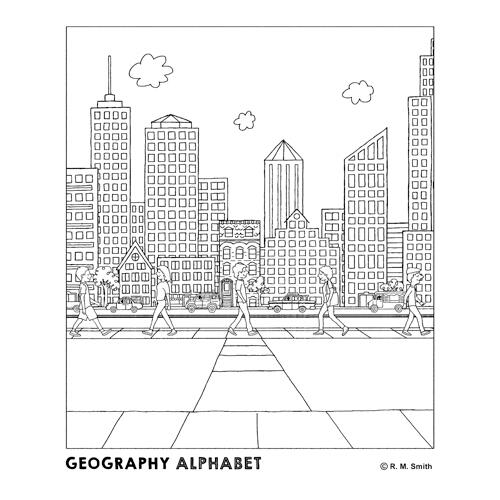 Geography Alphabet Coloring City