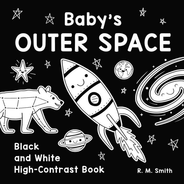 Baby's Outer Space: Black and White High-Contrast Book